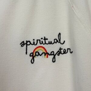 Spiritual Gangster Rainbow Print Sweatshirt Small Cream Good